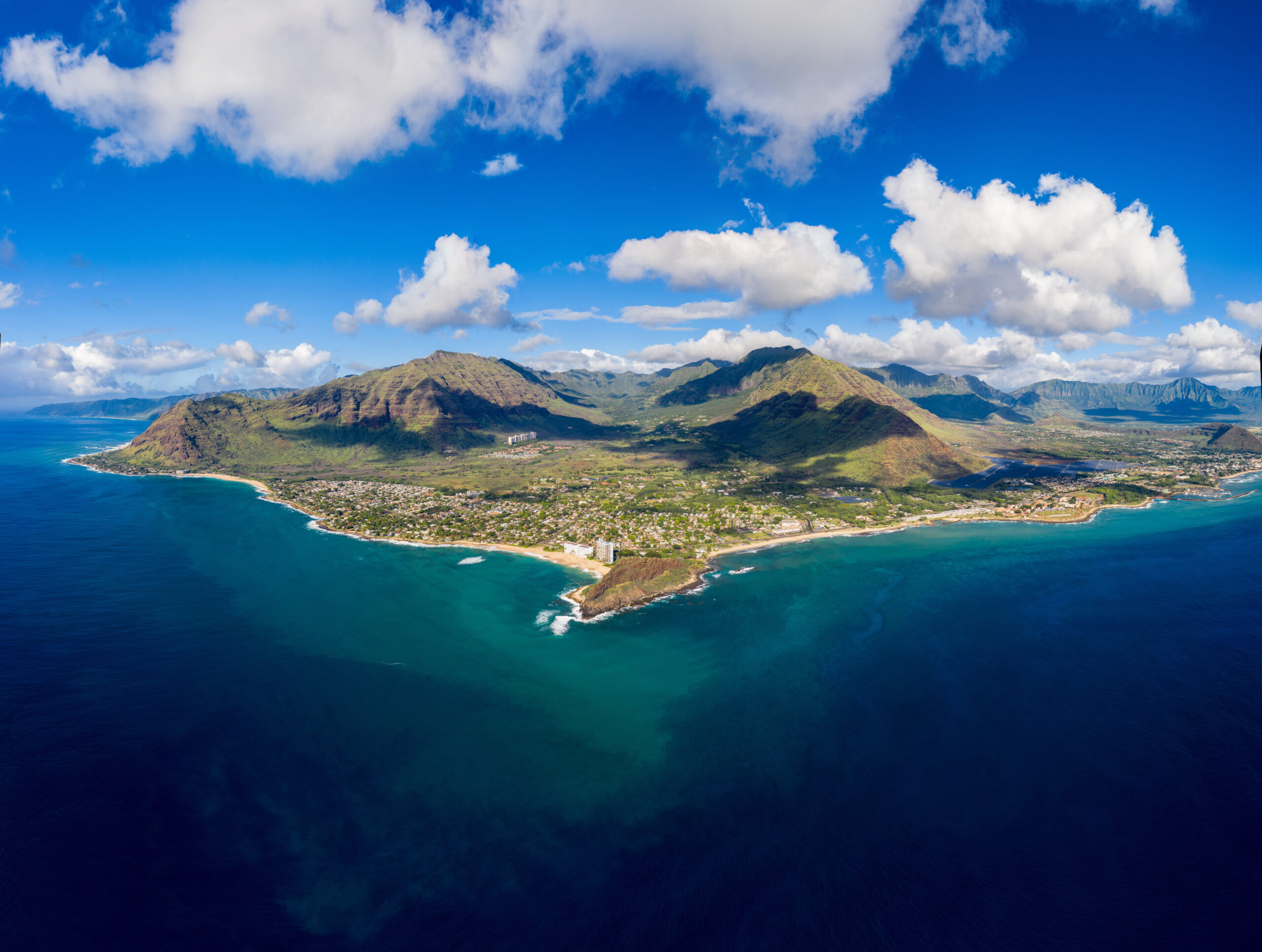 Aerial view of Makaha Valley